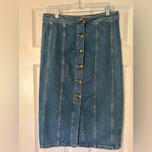 Anthropology / Pilcro Denim Pencil Skirt